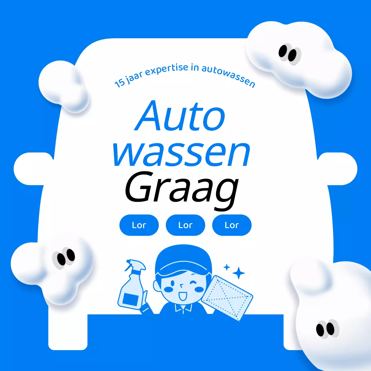 Promoot je blauw-witte autowasbedrijf