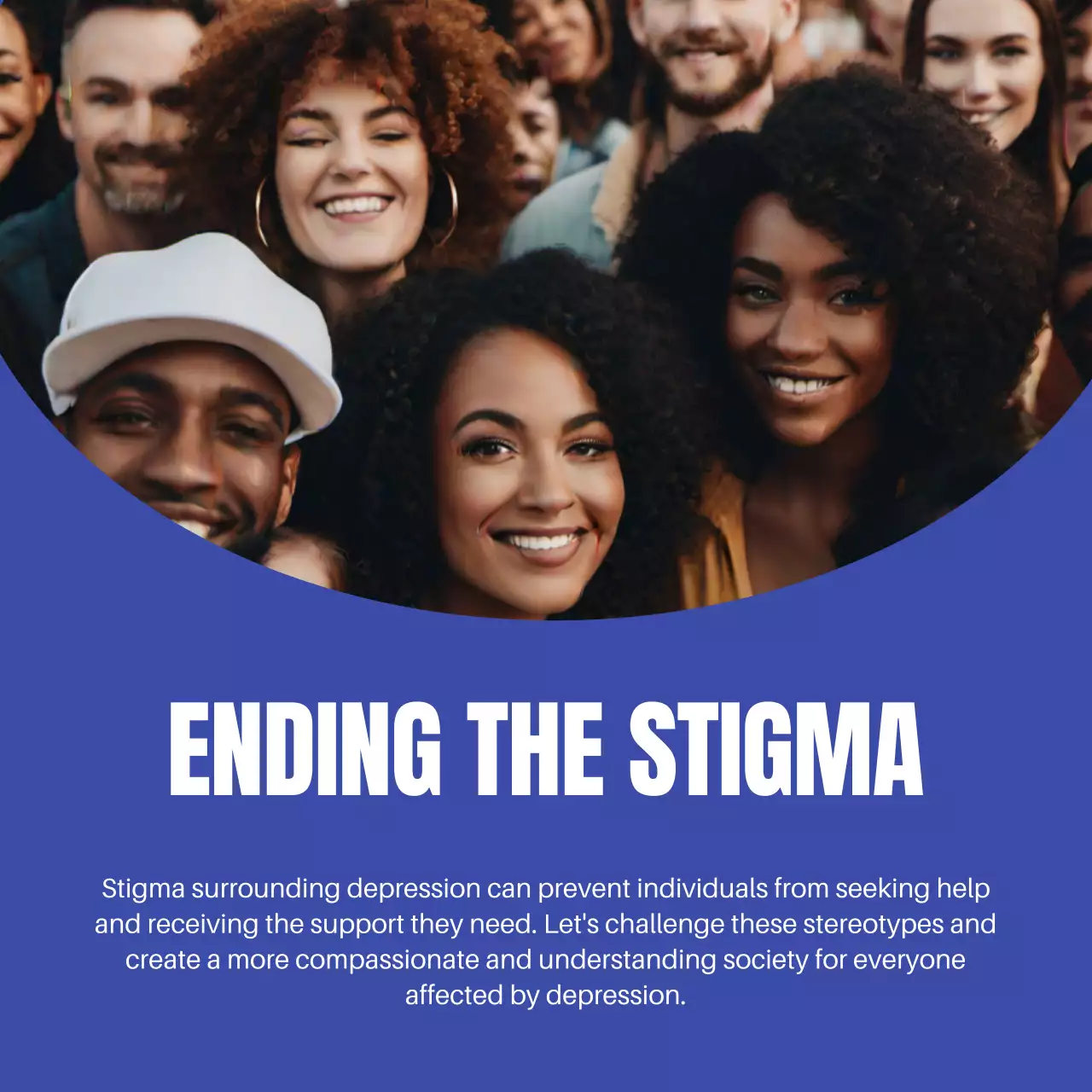 Blue Professional Depression Guide Social Media Post