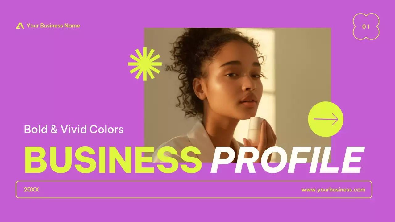 Purple Trendy Business Profile Promotion Presentation