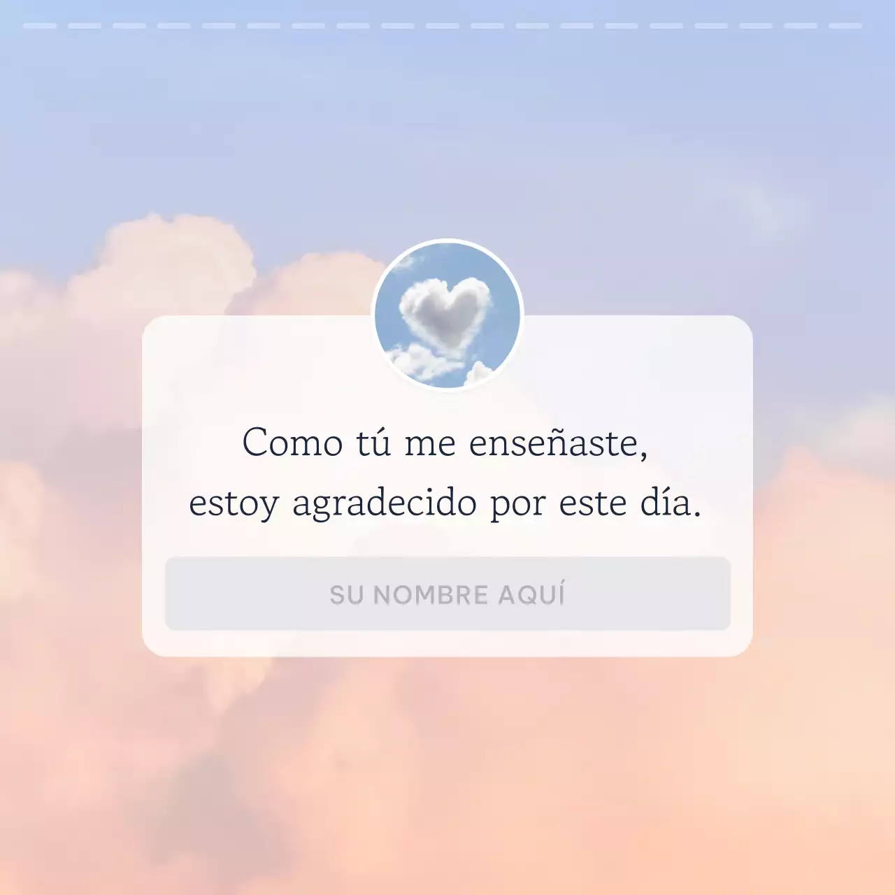 Sencillo poste sentimental en azul claro y rosa