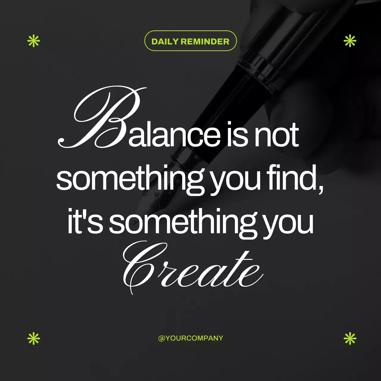 Black Modern Motivation Reminder Social Media Post