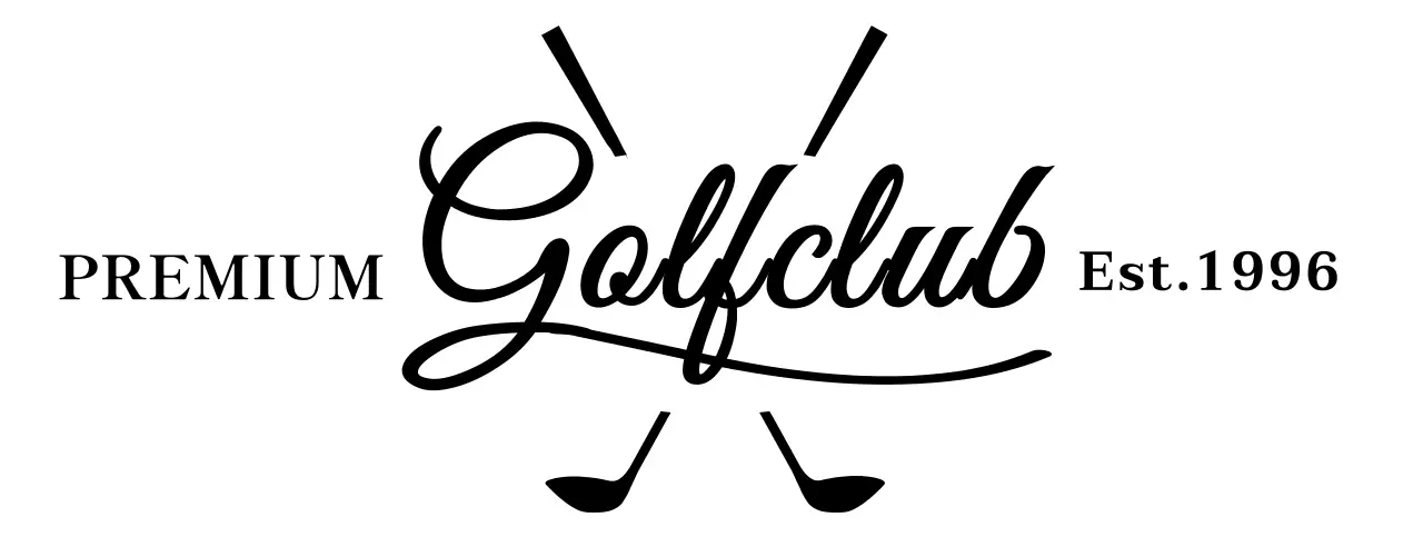 필기체가 있는 고급스러운 느낌의 골프 클럽