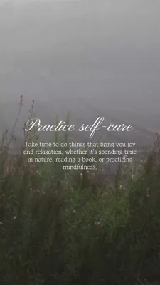 Grey Minimal Self-Care Guide Instagram Post