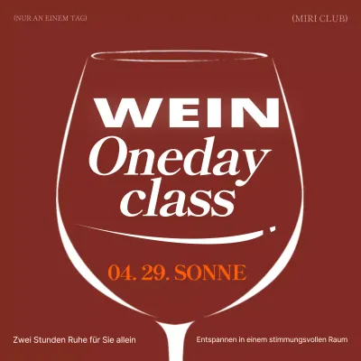 Bewerben Sie Ihre Pilates-Veranstaltung mit einem einfachen Farbschema in Rot und Braun