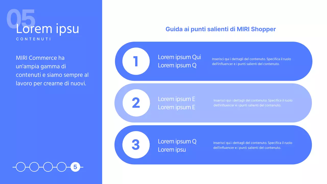 Semplice proposta di collaborazione con gli influencer in blu e bianco