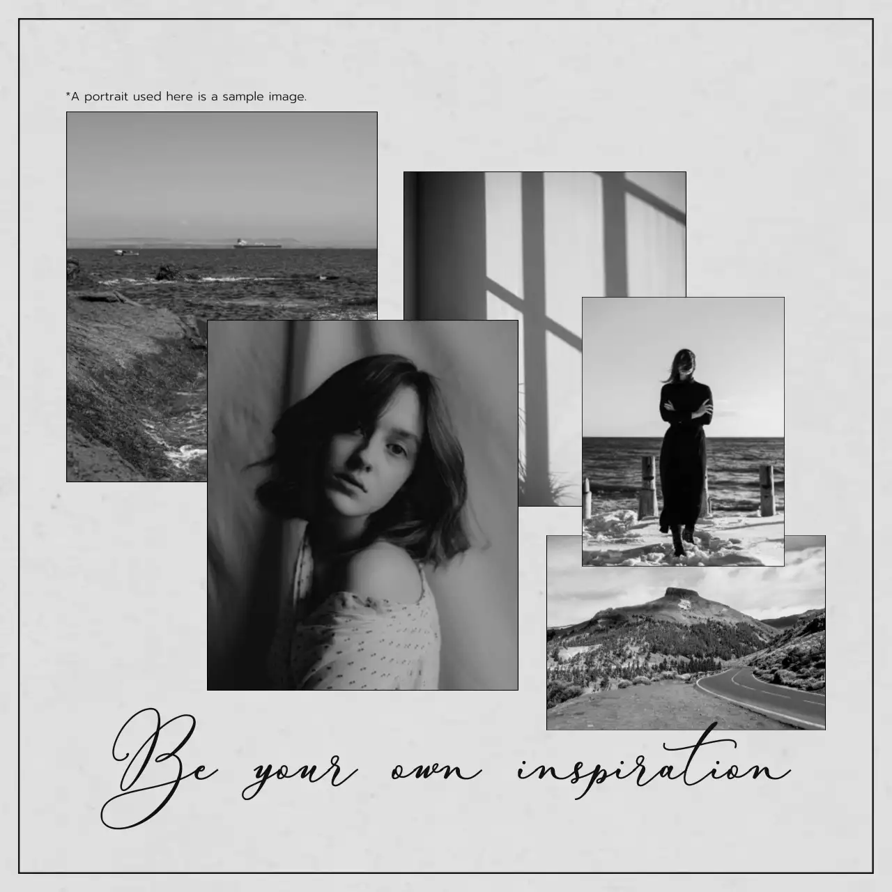 Black Minimalist Inspiration Guide Social Media Post