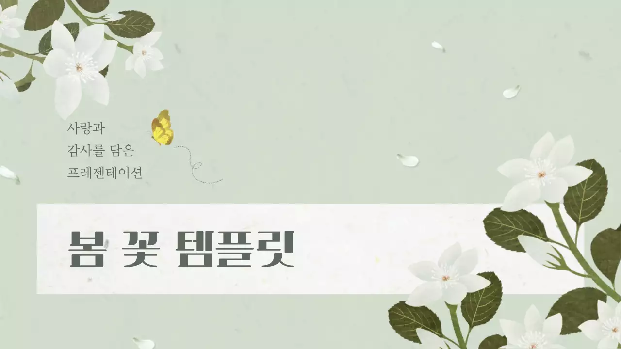 연두의 동양적인 흰 꽃 기획서