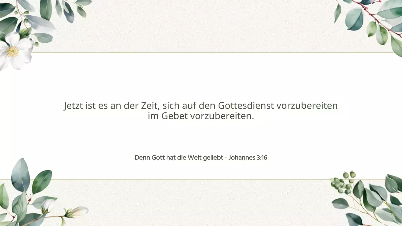 Green Simple Botanic Church Gottesdienstführer