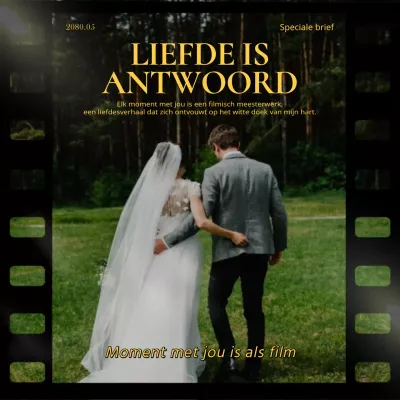 Vintage sentiment post in zwart en geel