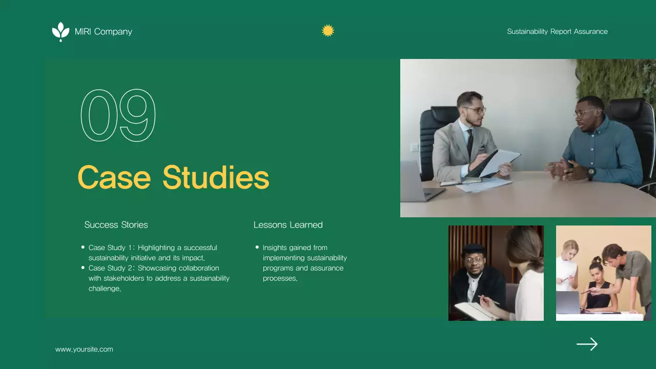 Green Professional Sustainability Report Presentation