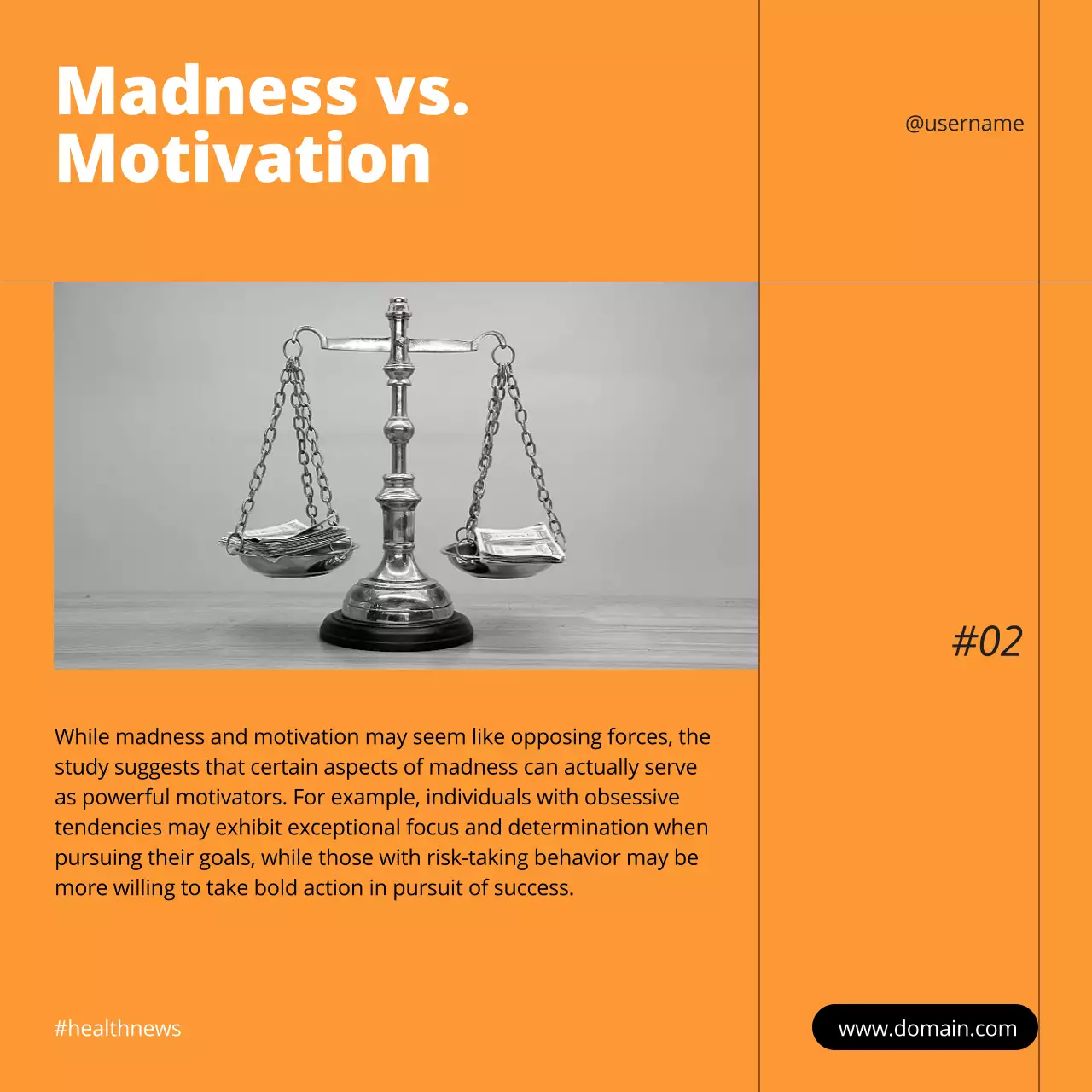 Orange Modern Neuroscience Newsletter Social Media Post