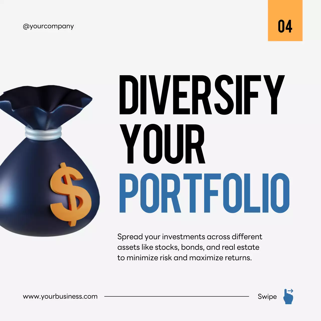 Blue Modern Investment Guide Social Media Post