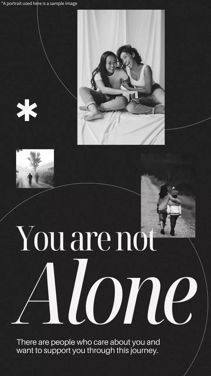 Pengumuman Dukungan Minimalis Hitam di Instagram