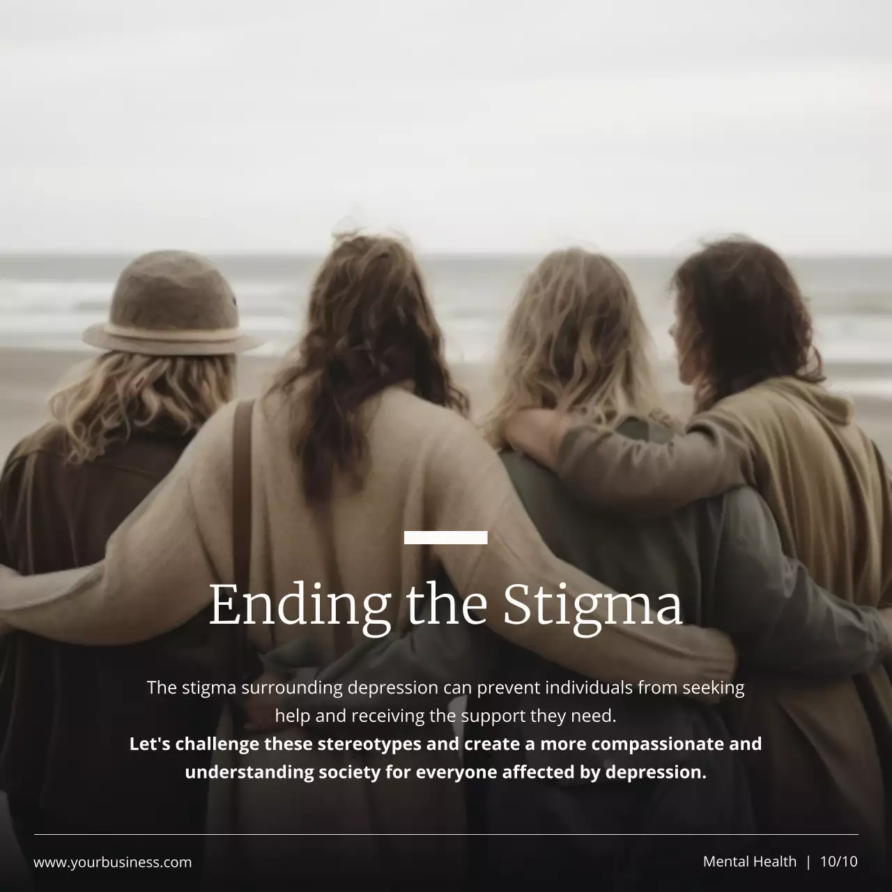 White Minimal Mental Health Guide Social Media Post