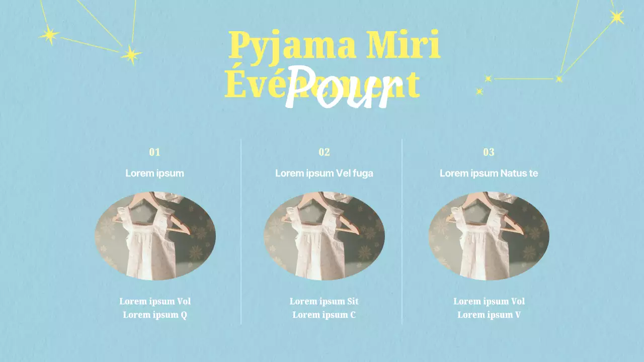 Un nouveau pyjama minimaliste en jaune et bleu clair.