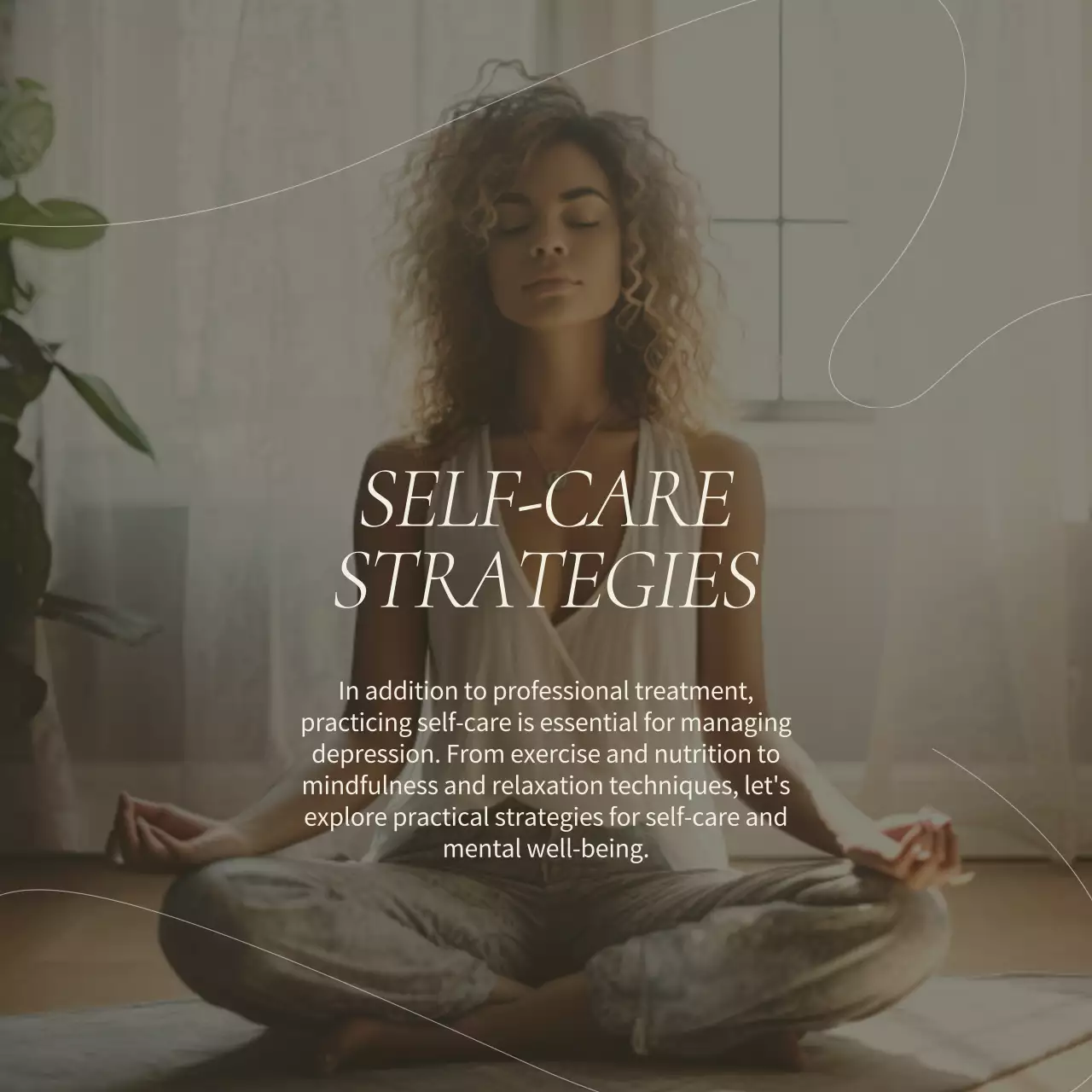 Beige Minimal Mental Health Guide Social Media Post