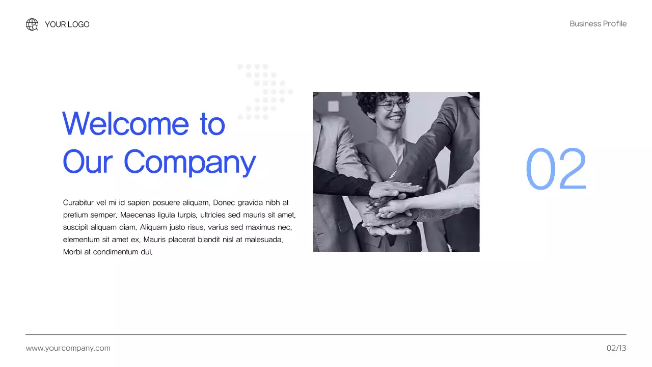 Blue Modern Business Profile Document Presentation