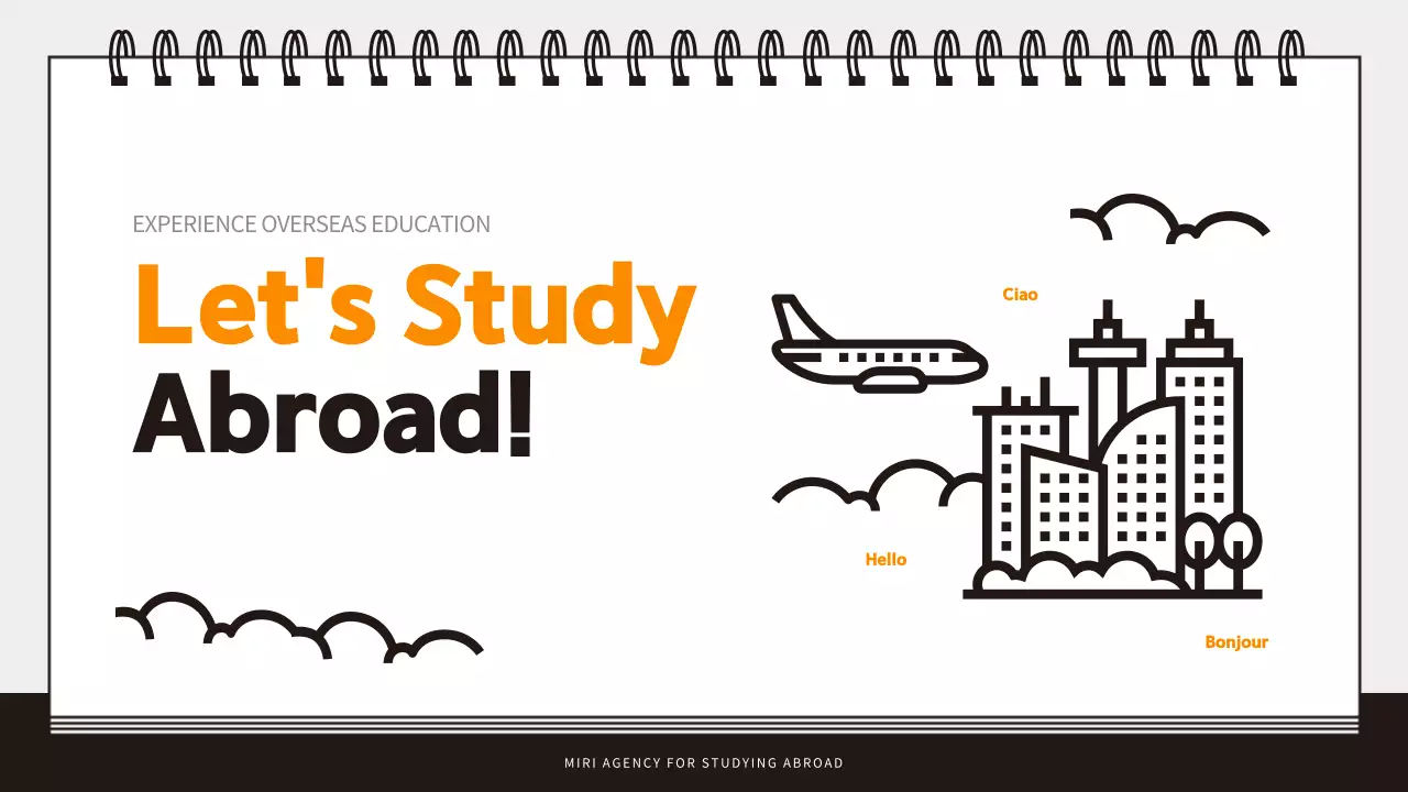 오렌지 심플 스터디 프로모션 프리젠테이션