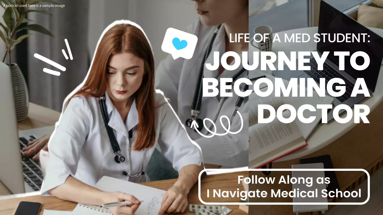 White Modern Medical Vlog YouTube Thumbnail