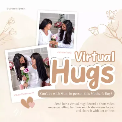 Beige Elegant Mother's Day Promotion Social Media Post