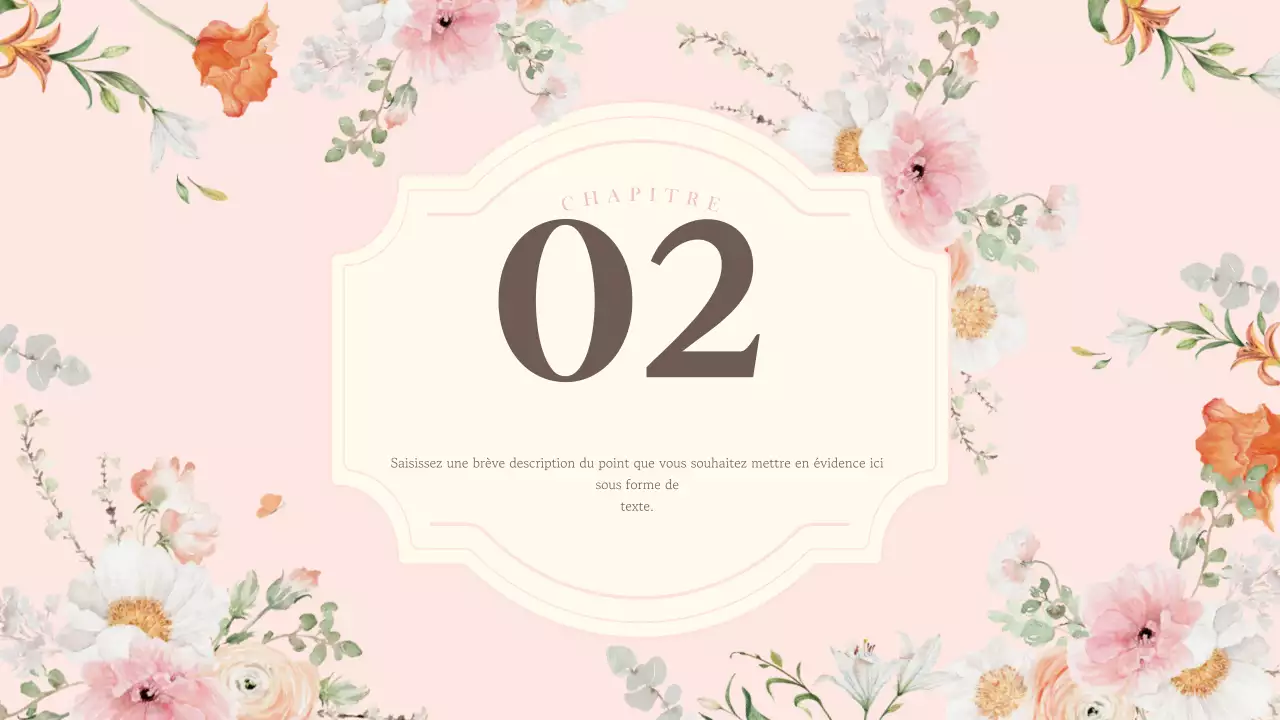 Un brief marketing floral rose et luxueux