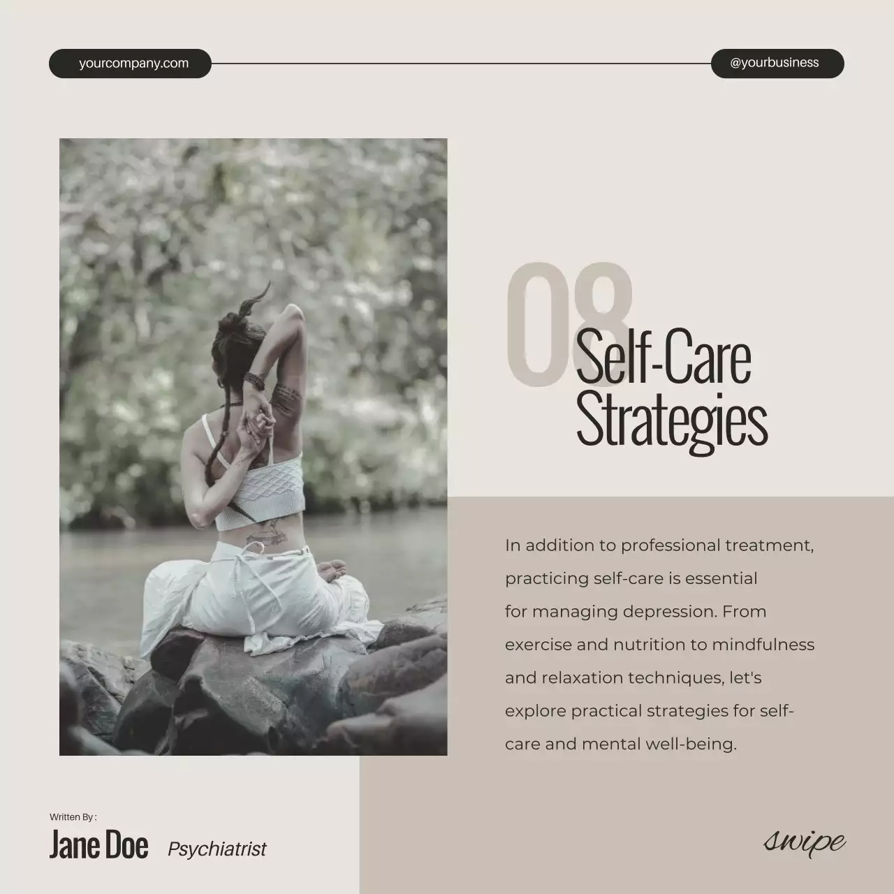 Ivory Black and White Minimal Mental Health Depression Unveiled Campaign