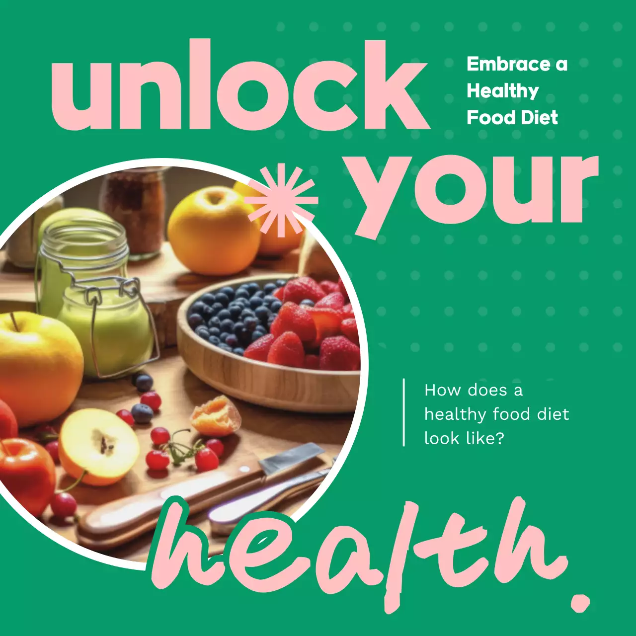 Green Modern Health Promotion Social Media Post