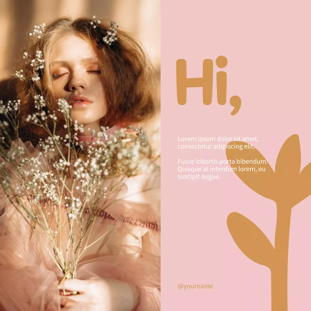 Pink Aesthetic Greetings Card Social Media Post