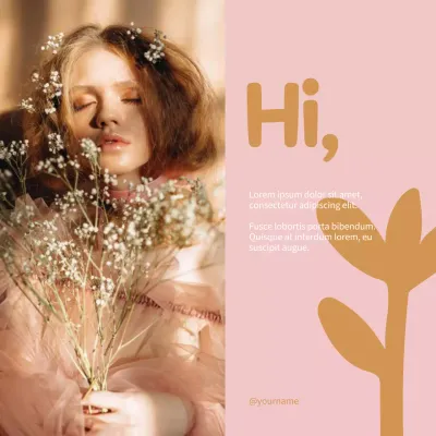 Pink Aesthetic Greetings Card Social Media Post