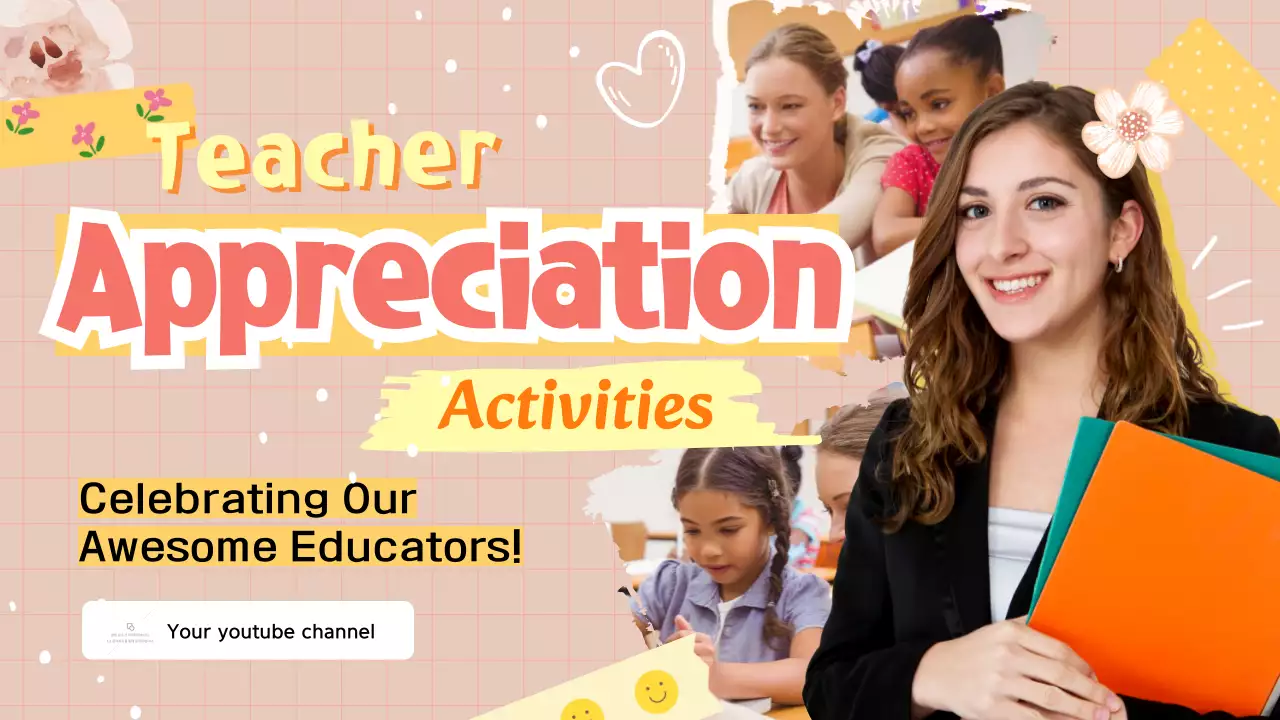 Beige Retro Teacher Promotion YouTube Thumbnail