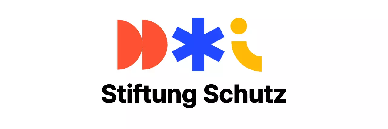 Ein farbenfrohes institutionelles Logo mit einer Vielzahl von Formen