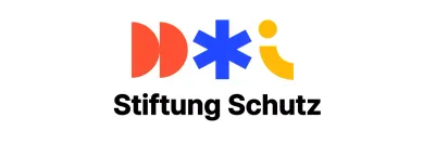 Ein farbenfrohes institutionelles Logo mit einer Vielzahl von Formen