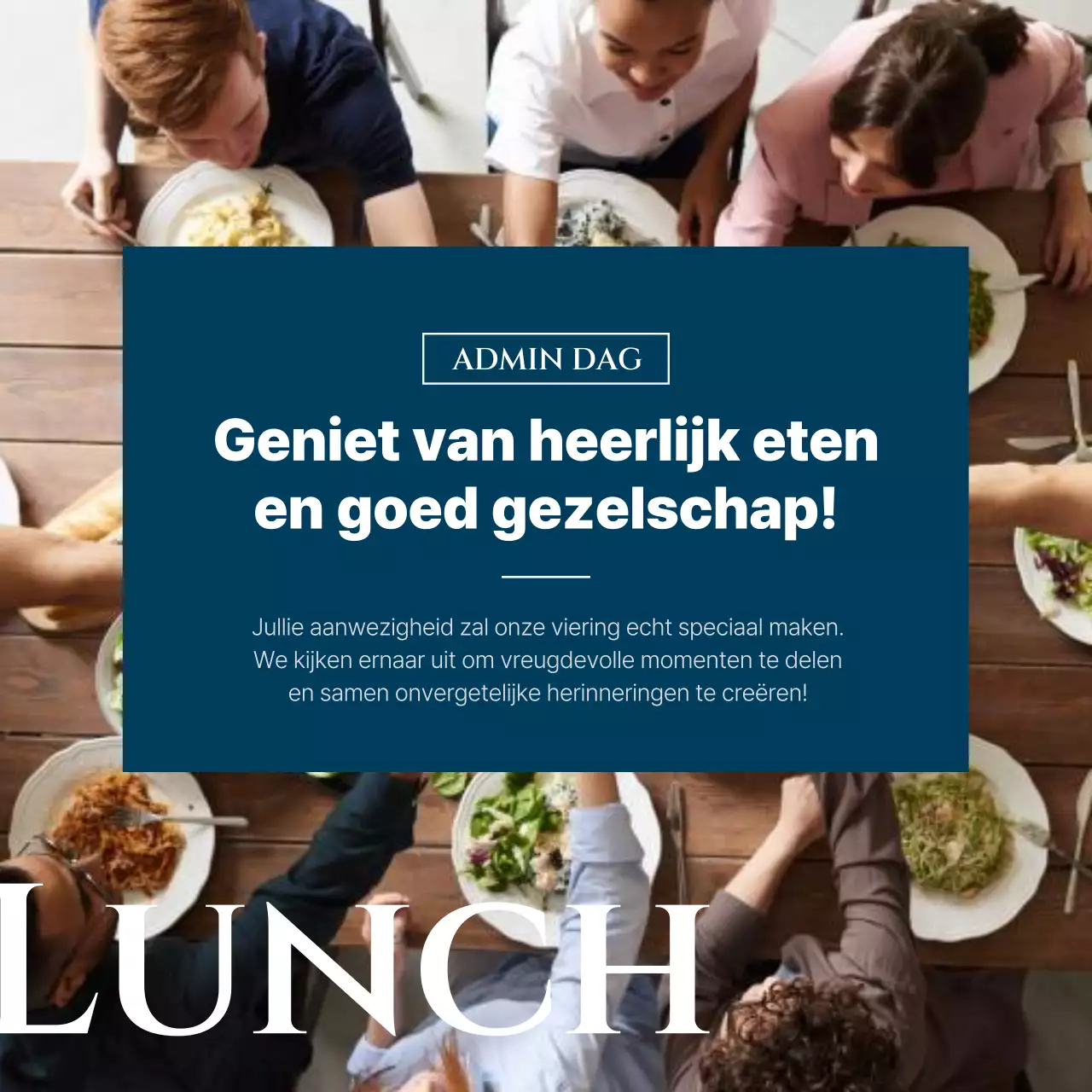 Een eenvoudige blauw-zwarte promotie voor de Dag van de Administratieve Professional