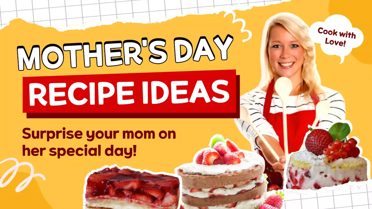 Yellow Trendy Recipe Promotion YouTube Thumbnail