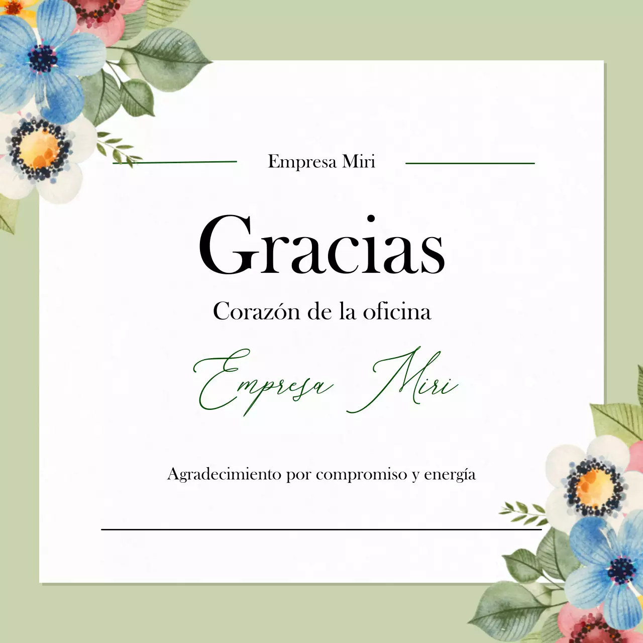 Anuncio del Día de los Profesionales Administrativos de Recursos Naturales en Verde y Blanco