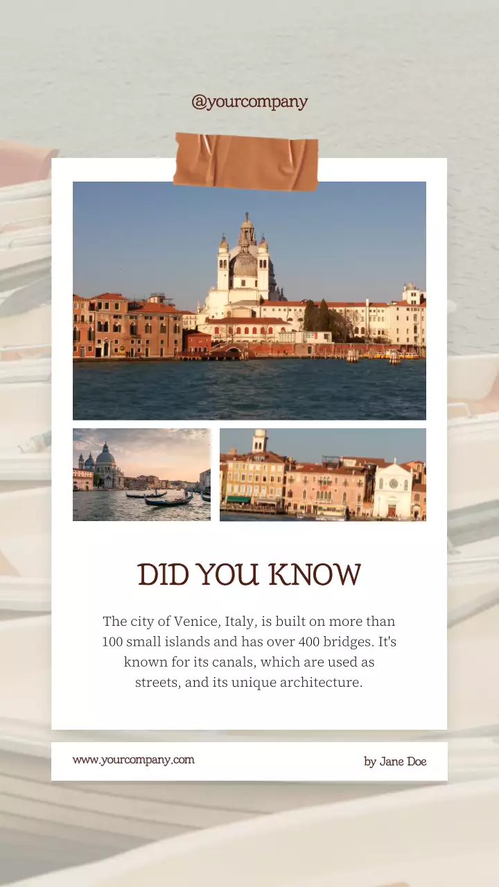 Beige Traditional Travel Information Instagram Post