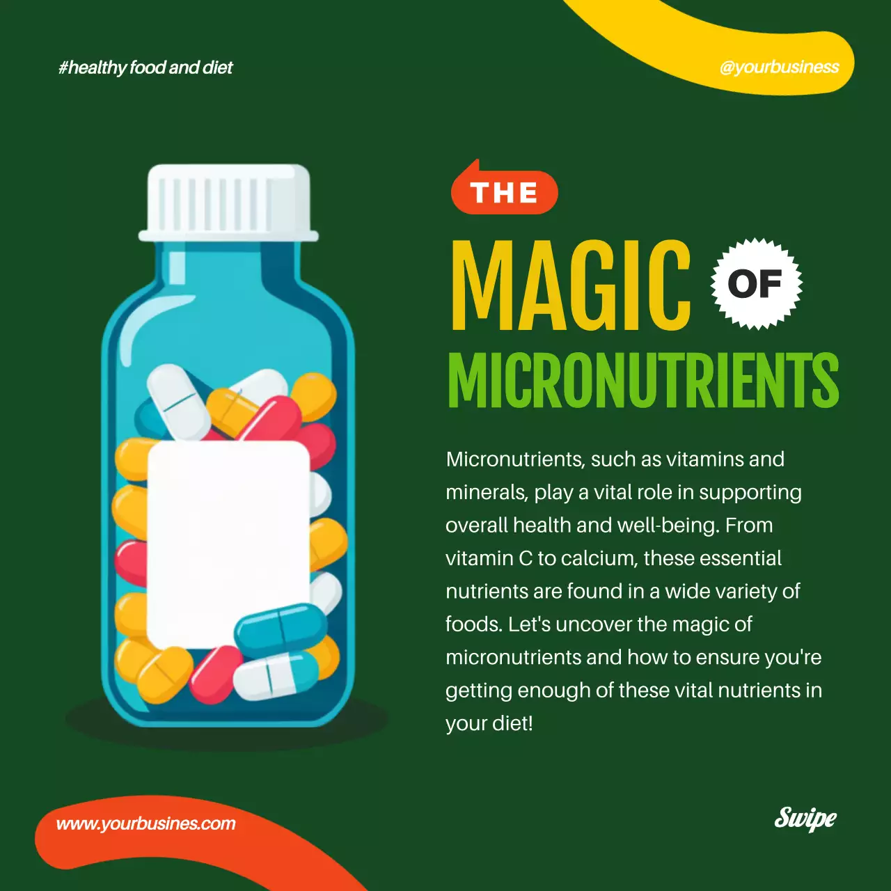 Black Modern Diet Promotion Social Media Post