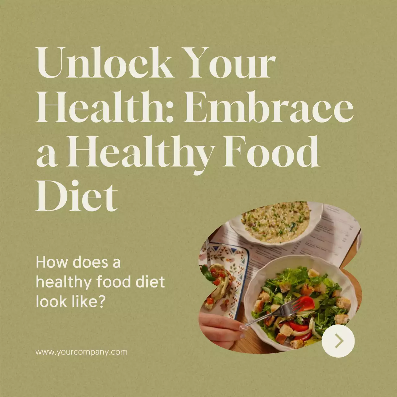 Green Minimal Food Promotion Social Media Post
