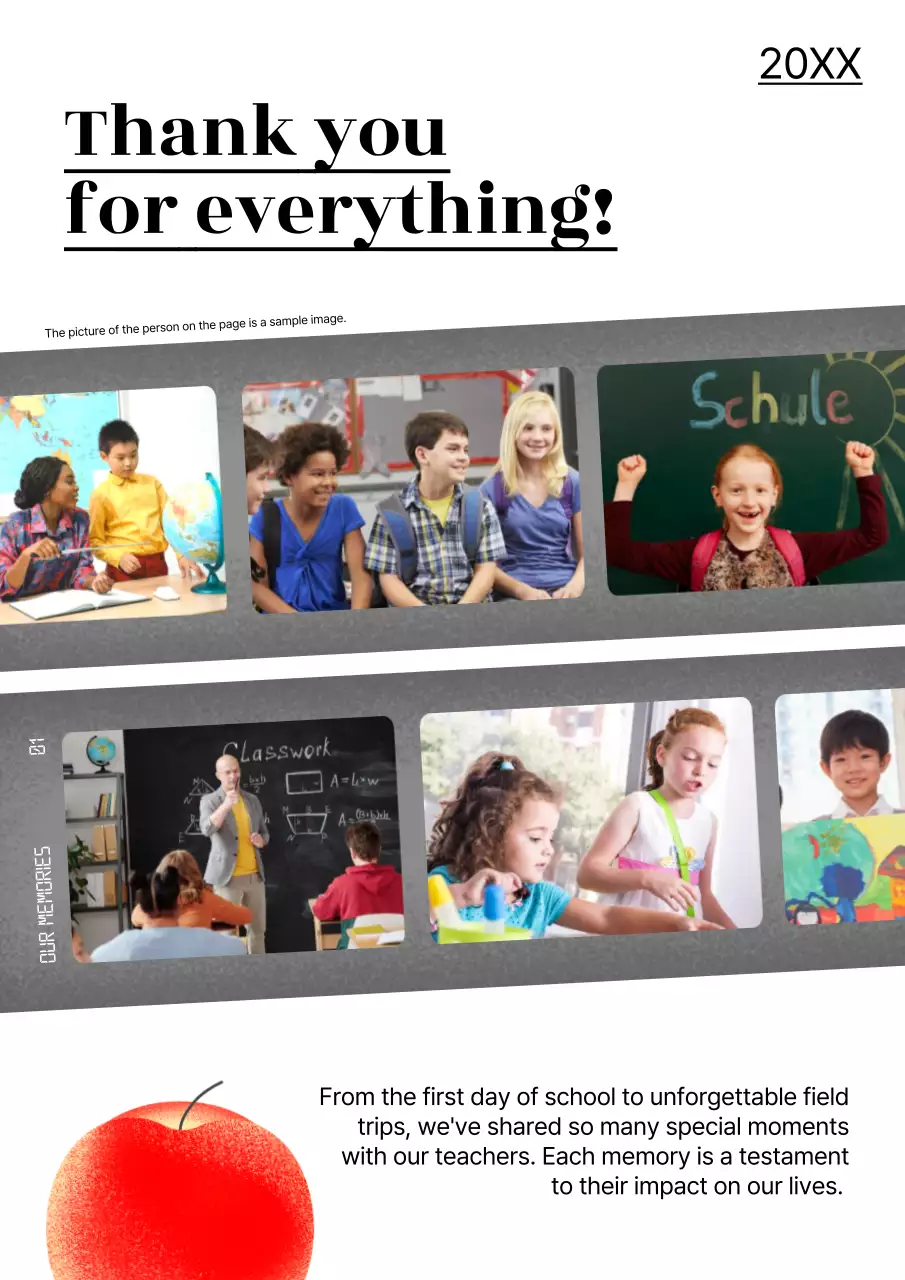 White Modern Teacher Announcement Poster