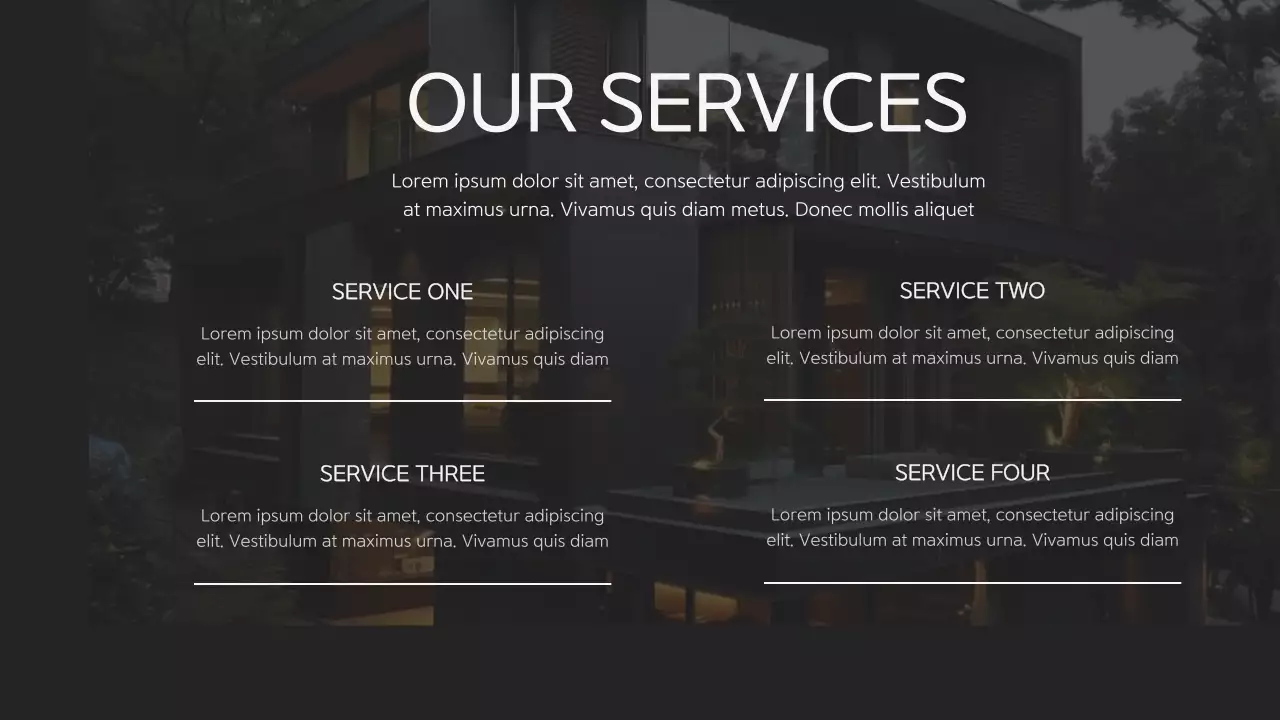 Black Modern Architecture Advertisement Presentation