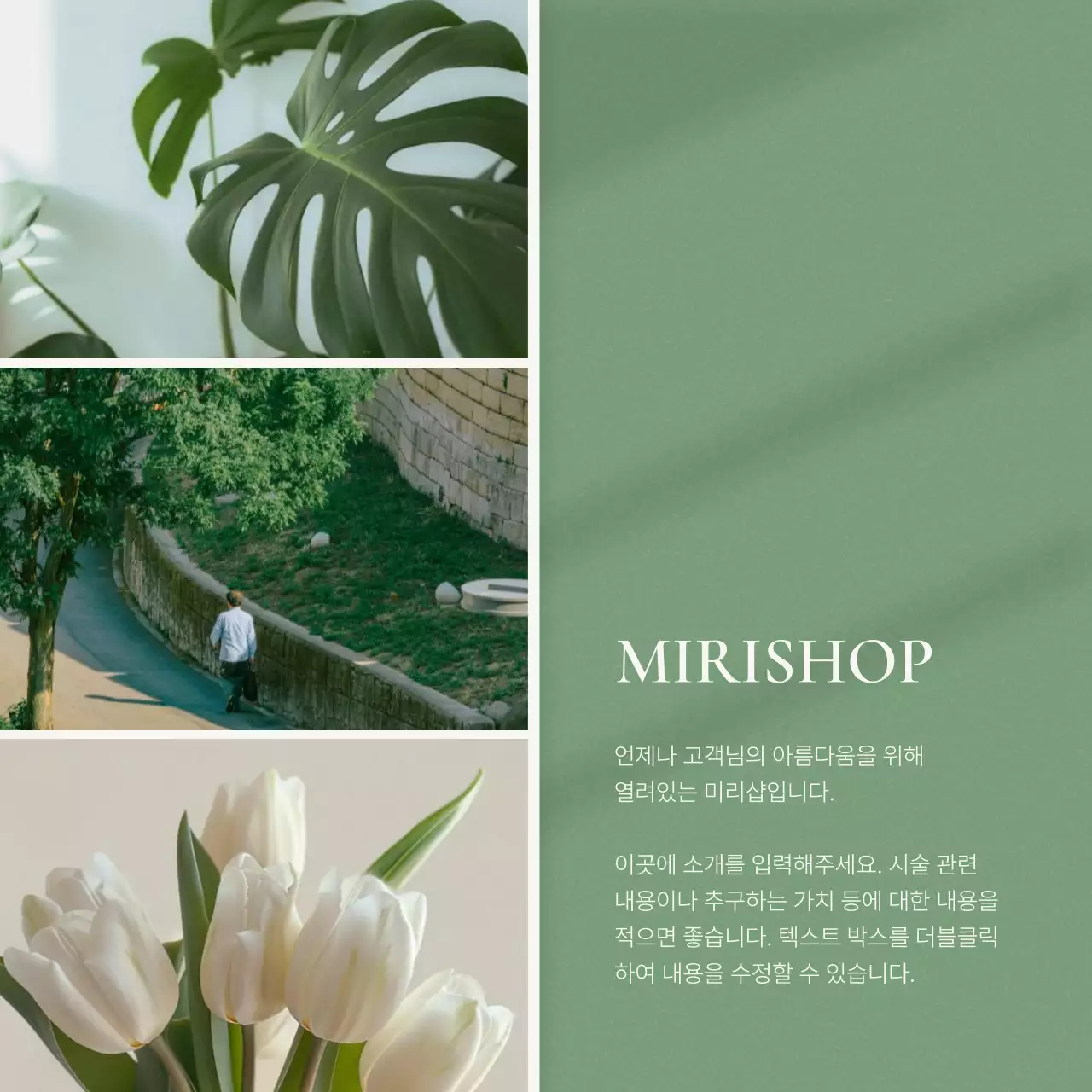 초록색의 모던한 SNS 브랜딩 마케팅 홍보