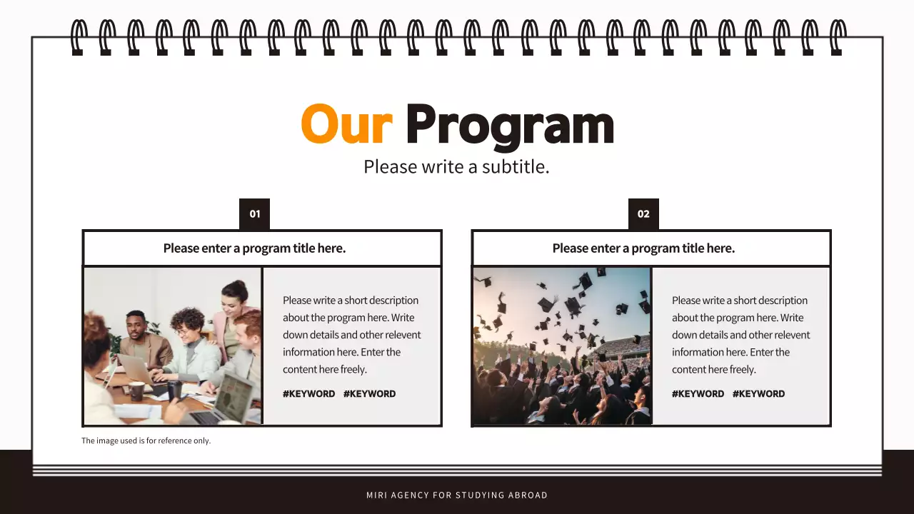 오렌지 심플 스터디 프로모션 프리젠테이션