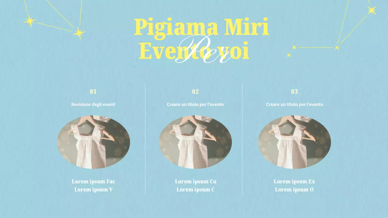 Un nuovo pigiama minimalista in giallo e azzurro.