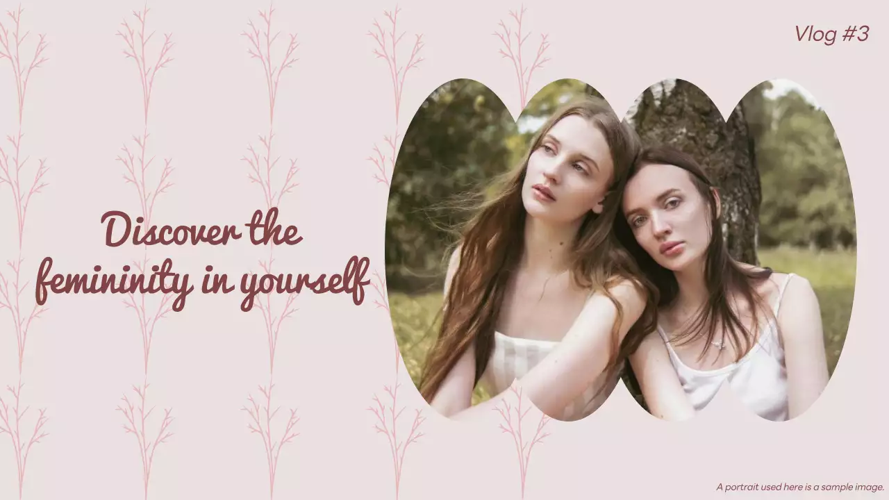 Pink Elegant Femininity Vlog YouTube Thumbnail