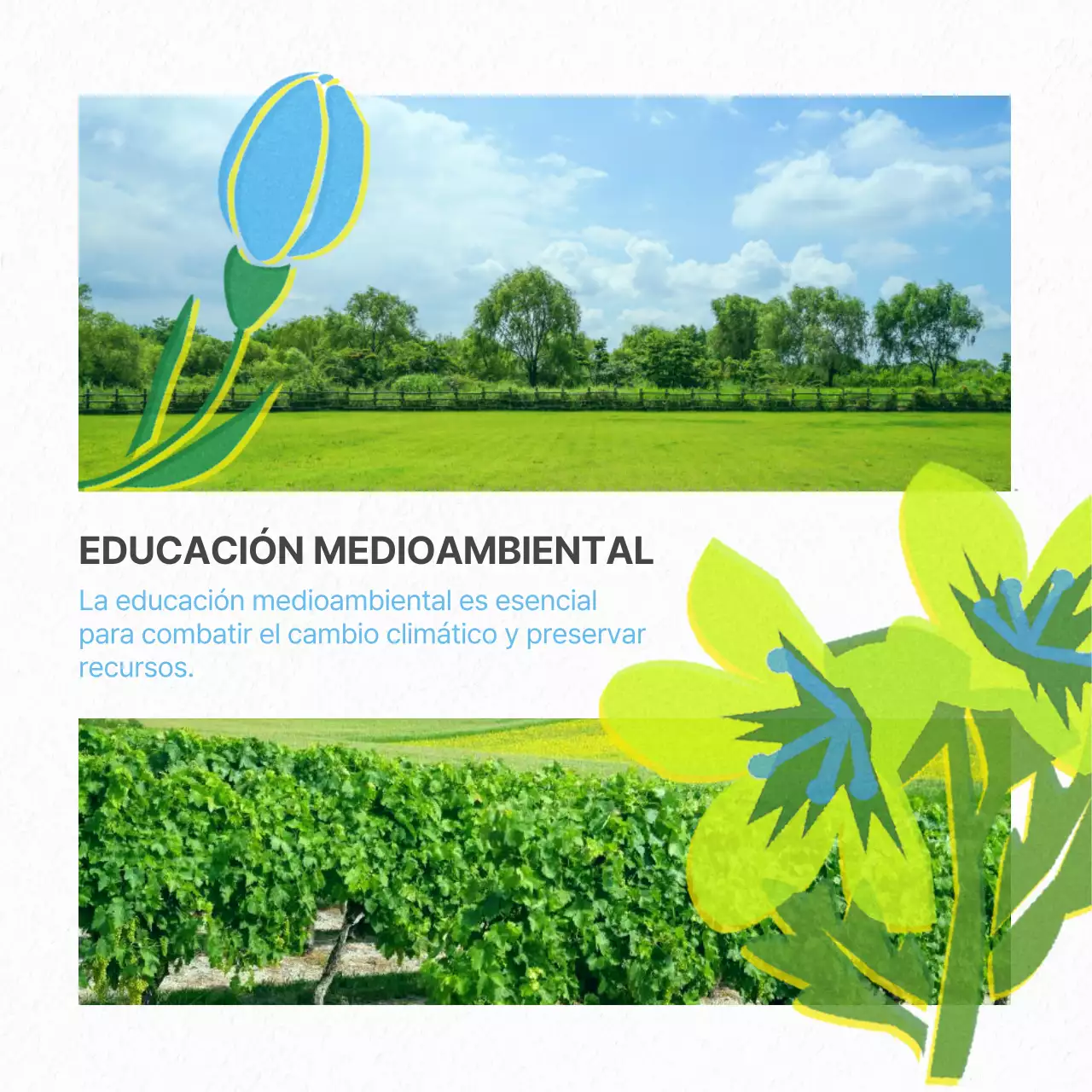 Una moderna campaña del Día de la Tierra en chartreuse y azul cielo