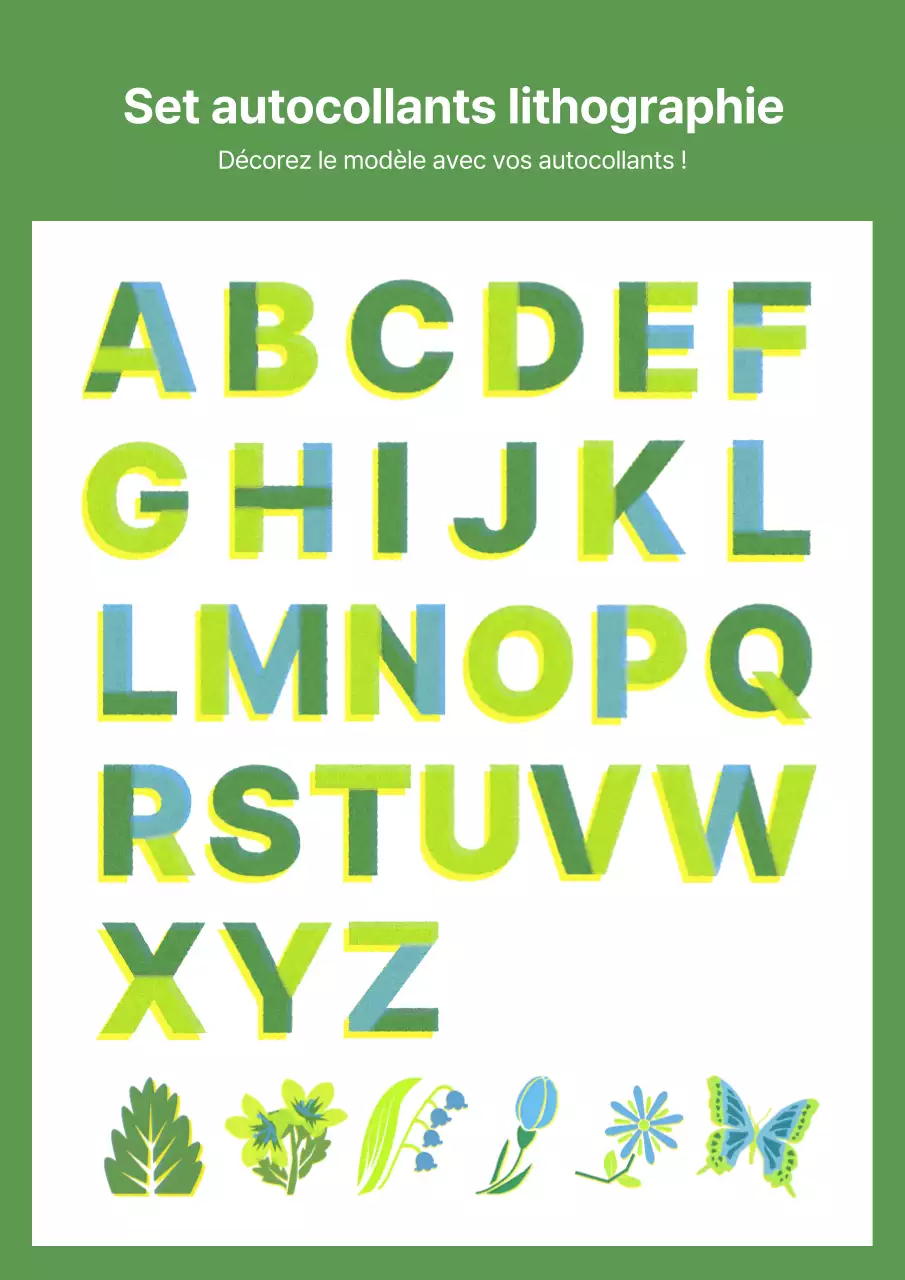 Une campagne moderne pour la Journée de la Terre en chartreuse et bleu ciel