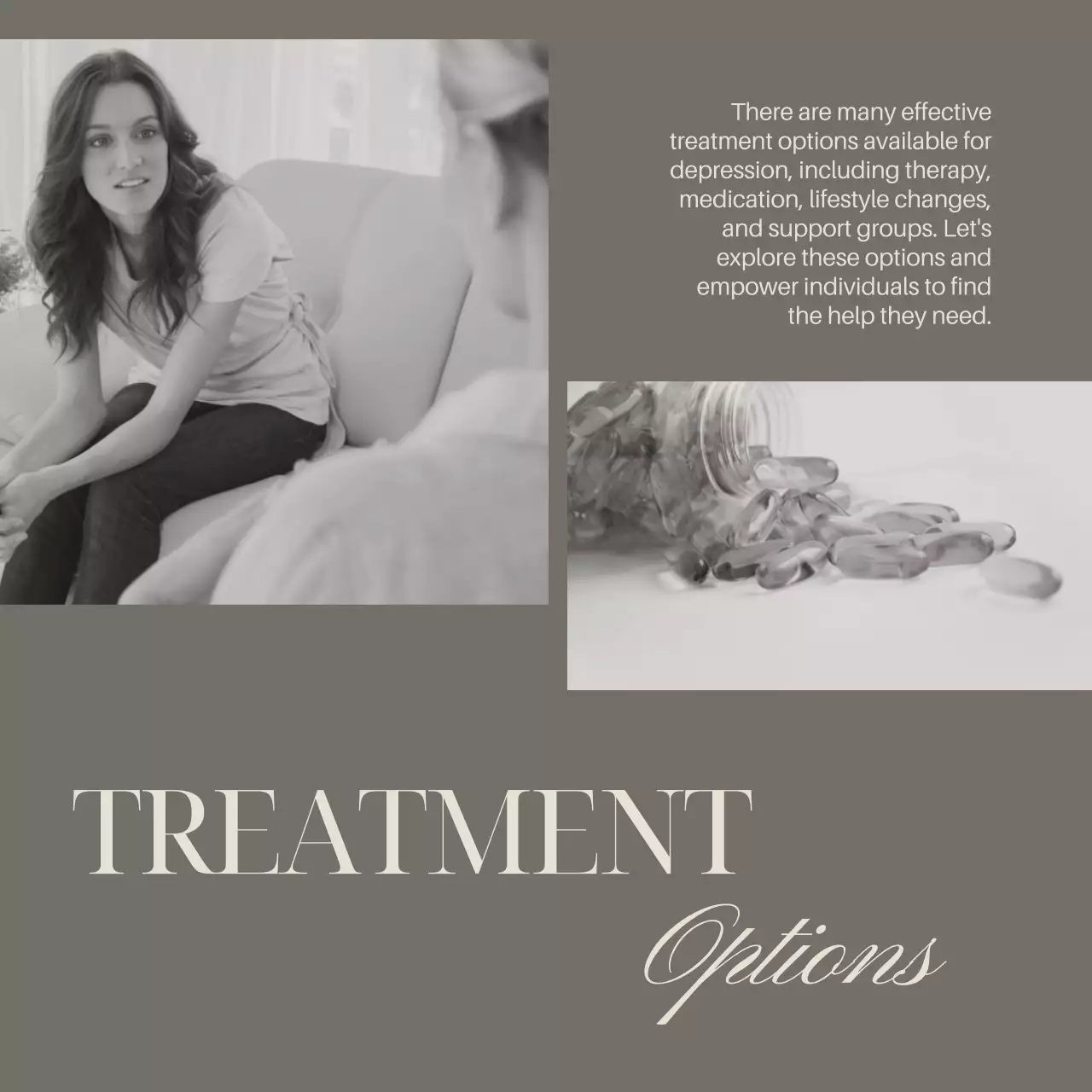 Grey Minimal Mental Health Guide Social Media Post