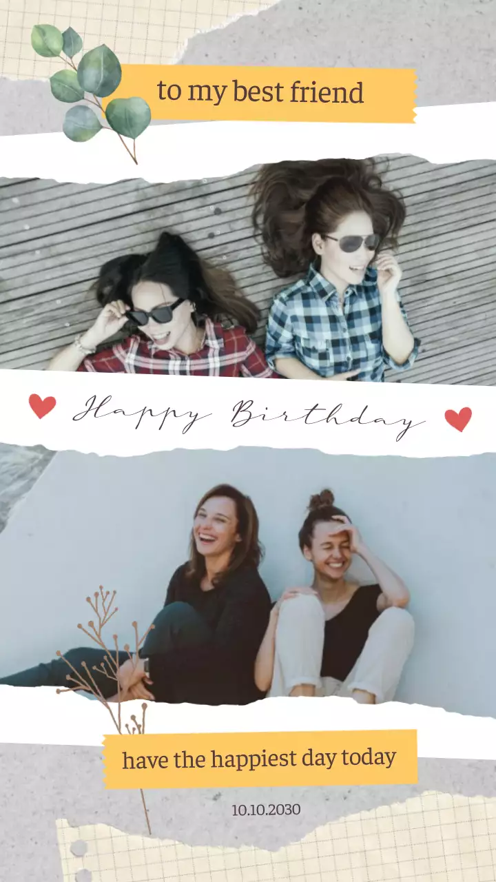 Beige Simple Birthday Invitation Instagram Post