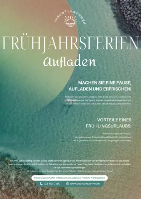 Blue and Green Modern Spring Activity Guide