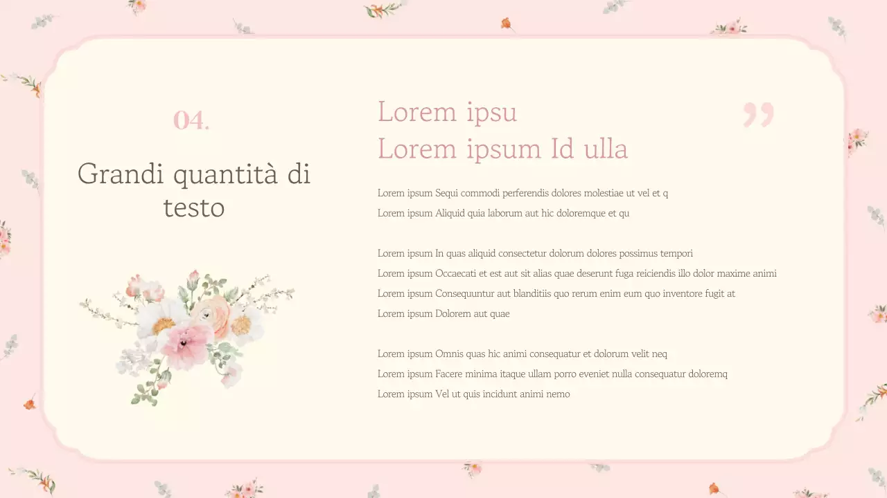 Un brief di marketing floreale rosa e lussuoso